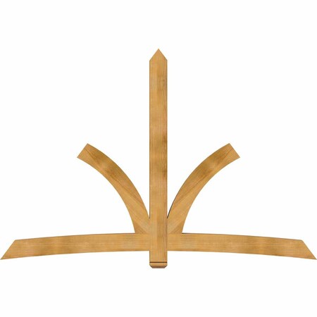 Ekena Millwork Davenport Rough Sawn Timber Gable Bracket, Western Red Cedar, 108"W x 72"H x 4"D x 6"F, 16/12 Pitch GBW108X72X0406DAV00RWR